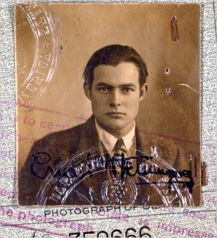 Ernest Hemingway 1923 passport photo